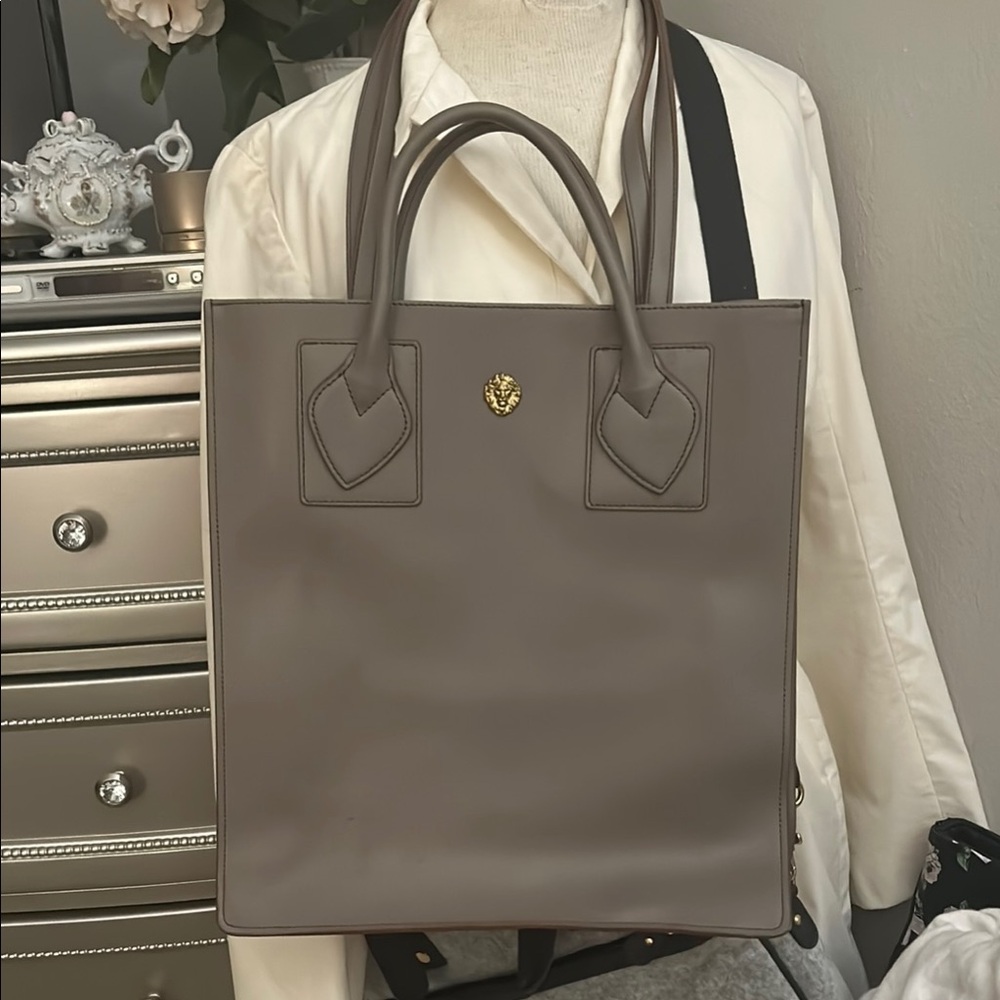 Anne Klein Tan Tote Bag with Sophisticated Design